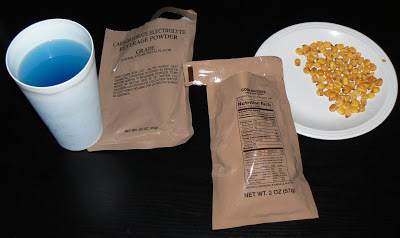 MRE Menu 23, corn nuggets