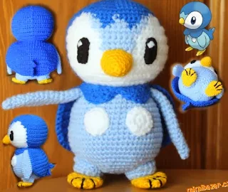 PATRON GRATIS PIPLUP (POKEMON) AMIGURUMI