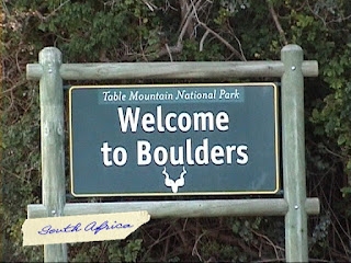 Boulders beach sign, south africa