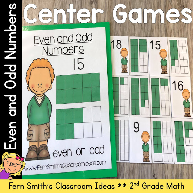 Click Here to Download this Second Grade Even and Odd Numbers Center Games