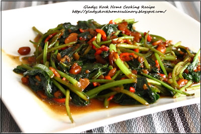 Home-cooked Stir-fried Sweet Potato Leaves with Taucheo