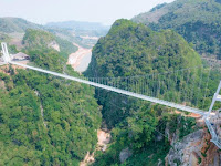  The world's longest glass-bottomed bridge opens to the public.