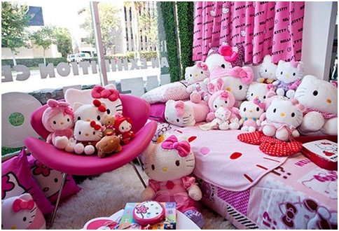 Hello Kitty bedroom decoration and accessories