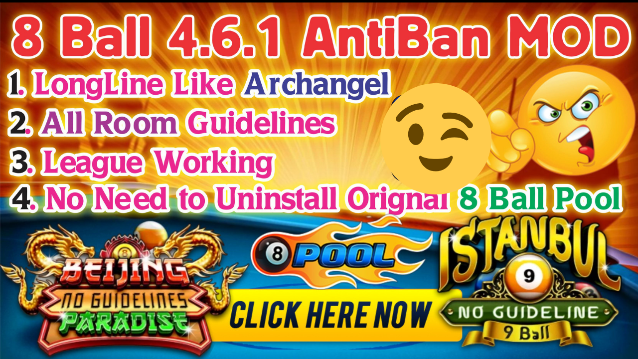 8 Ball Pool 4.6.1 Anti Ban MOD Free Download Mega Mod ... - 