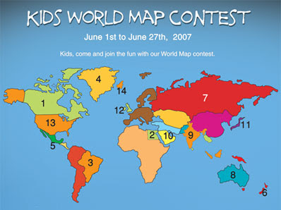 World Map For Kids