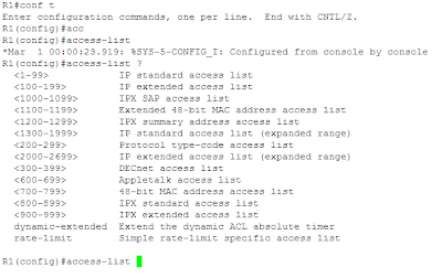 Cisco's Access Control List