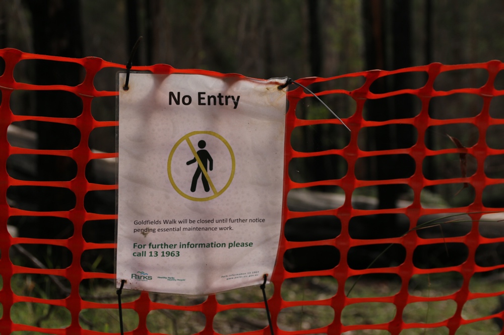 Closed trail