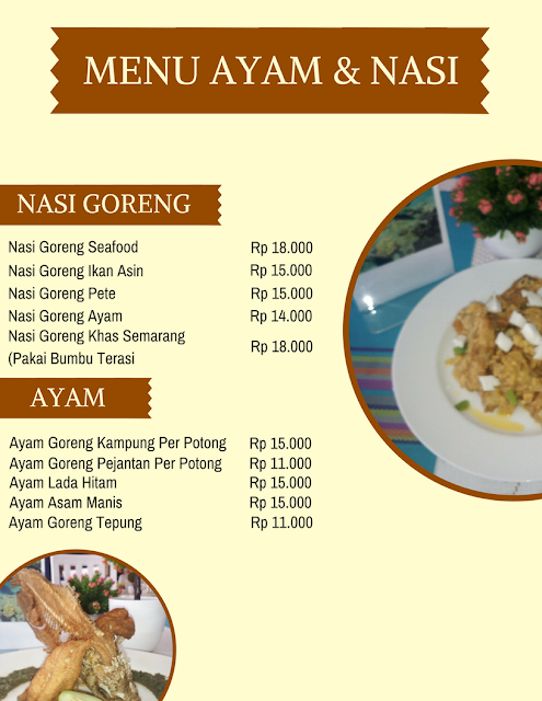 Daftar Menu Restoran Laut Jawa