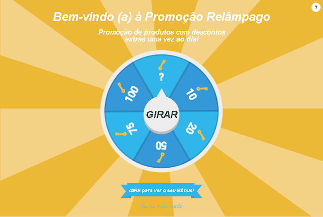 Roleta virtual do site Wish