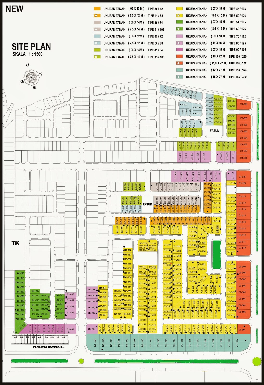 Hunian Di Vila Bukit Tidar Malang SITE PLAN DAN PETA MENUJU LOKASI