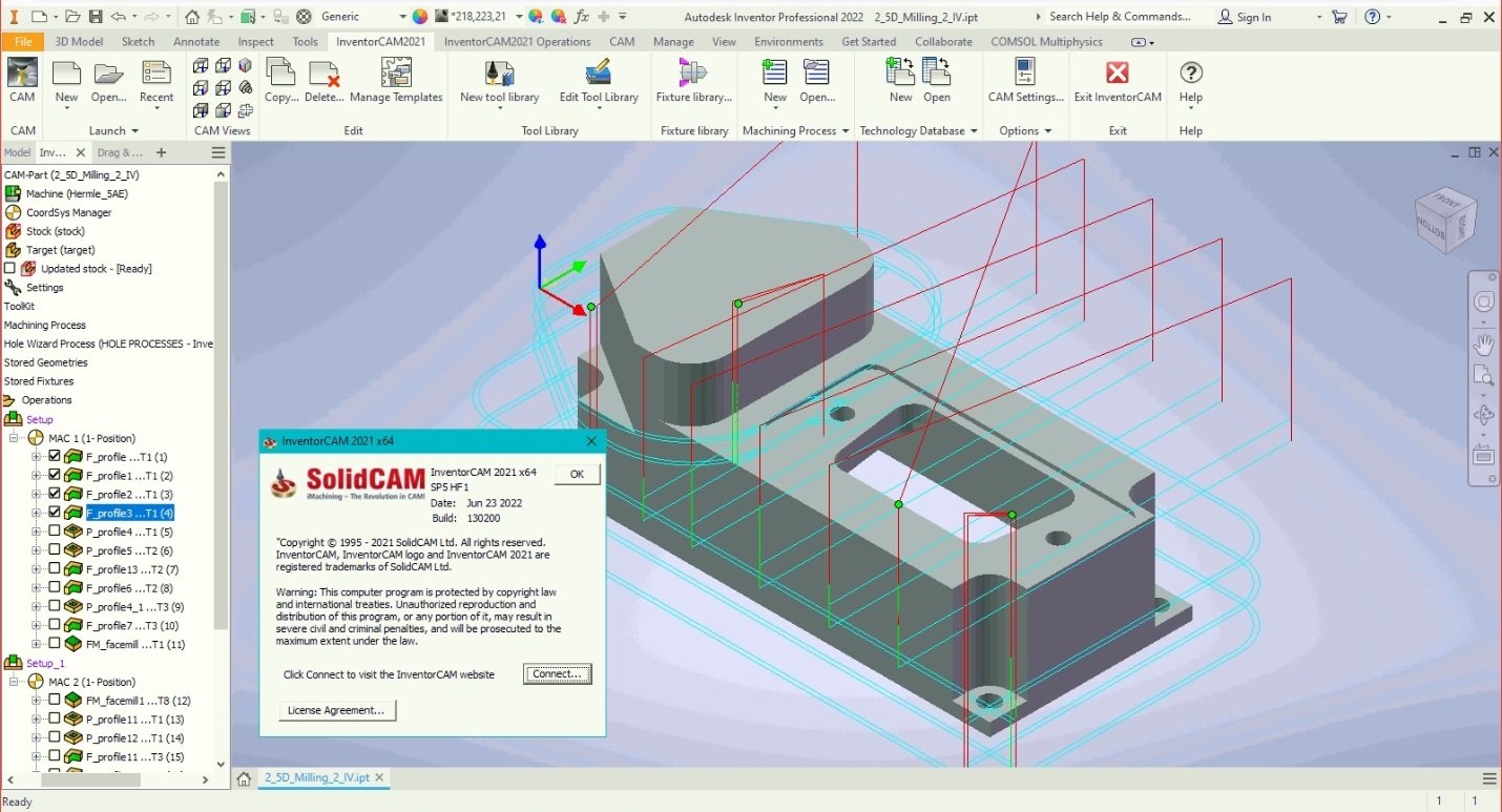 InventorCAM 2021 SP5 HF1 para Autodesk Inventor