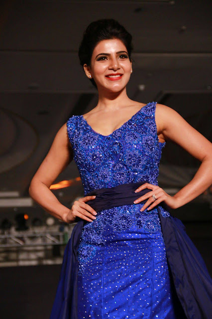 samantha latest images in long frock 