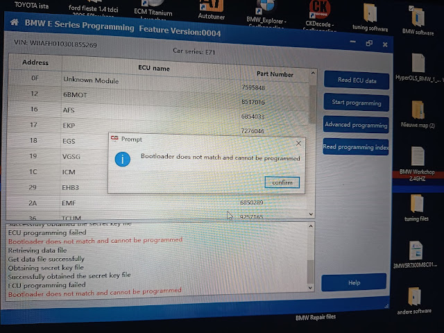 CGDI BMW BootLoader Does not Match Solution