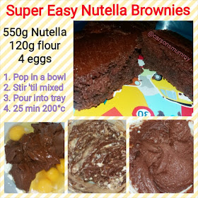 Nutella recipe brownies cooking carsonsmummy