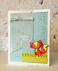 Fox card by Samantha Mann using Sweetheart Tails stamp set by Newton's Nook Designs