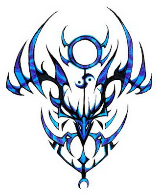 Tribal Tattoo Designs blue face