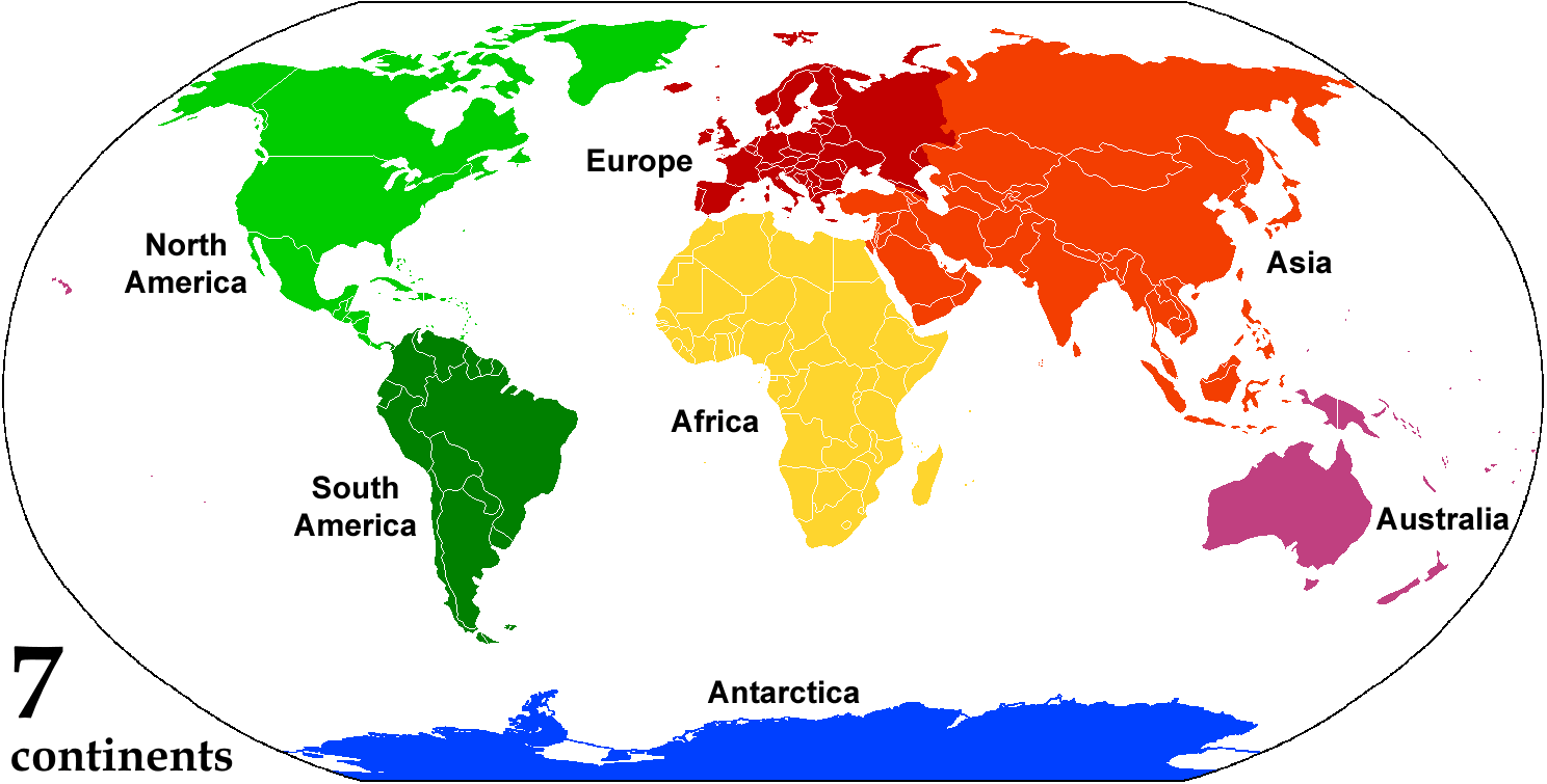 printable map of the 7 continents free printable maps