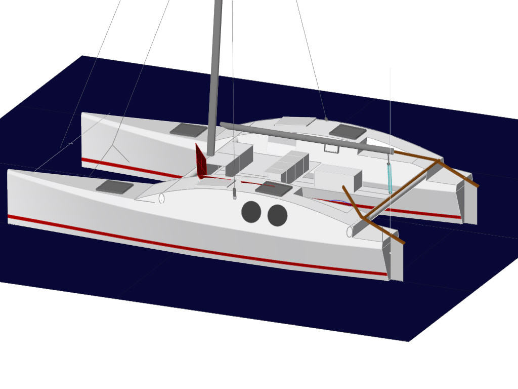 outboard catamaran plans plan make easy to build boat