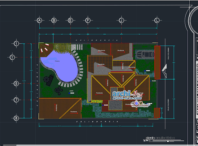 Insular house 3 levels in AutoCAD 