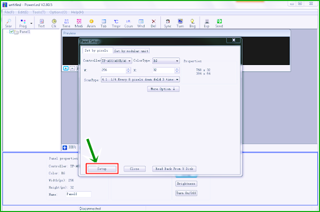 Petunjuk Cara Pengaturan Panel Setup Running Setup