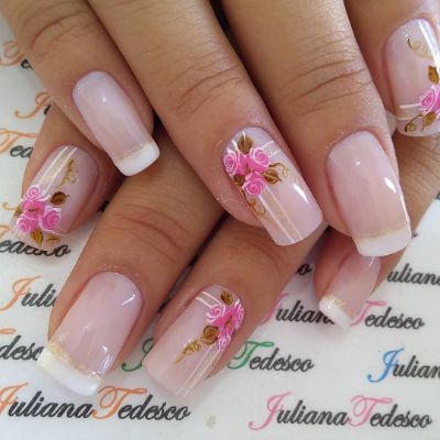 unhas decoradas flores 7