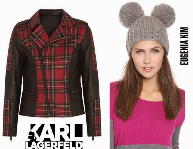 Beyonce-Knowles-In-Karl-Lagerfeld-Biker-Jacket-and-Eugenia-Kim-Pom-Pom-Hat