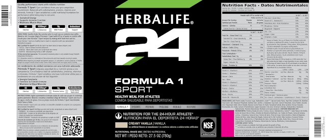 Formula 1 sport Ingredientes 