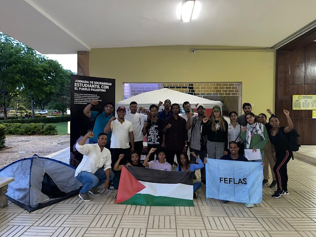 Inician Jornada de Solidaridad con Palestina y respaldo a los Estudiantes que protestan en EEUU contra el genocidio en Gaza en la UASD