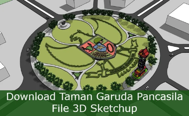 Download Taman Garuda Pancasila File 3D