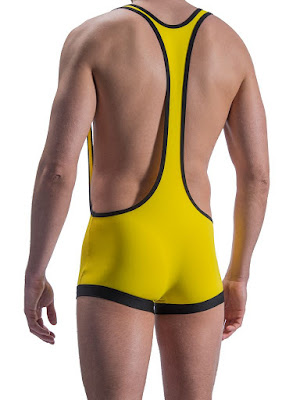 Manstore Wrestler Body M200 Singlet Taxi (Yellow) Cool4guys