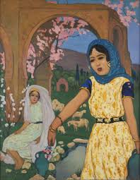 Jeune fille berbère (de Tlemcen), 1917 - André Sureda (1872 1930) - Huile sur toile - 92x73cm