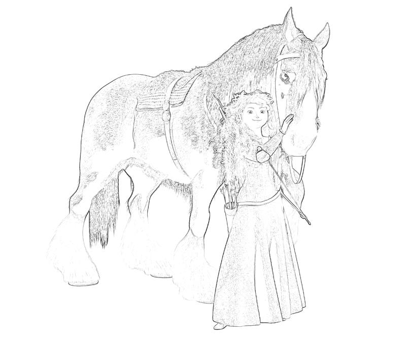 printable-disney-pixar-brave-merida-and-horse-coloring-pages