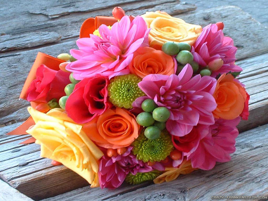 bright colors flower arrangements wallpapers 1024x768