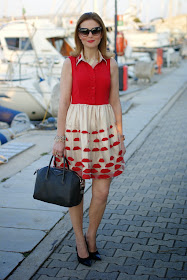 Choies red lips dress, NAU! sunglasses, Nando Muzi shoes, Fashion and Cookies, fashion blogger