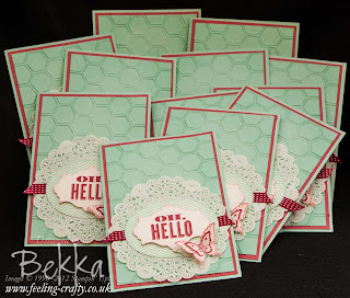 Oh Hello Welcome to the Stampin' Superstars Card by Stampin' Up! Demonstrator Bekka Prideaux - find out about joining here