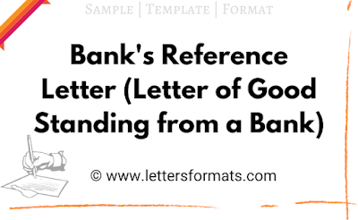 Letter of Good Standing from Bank
