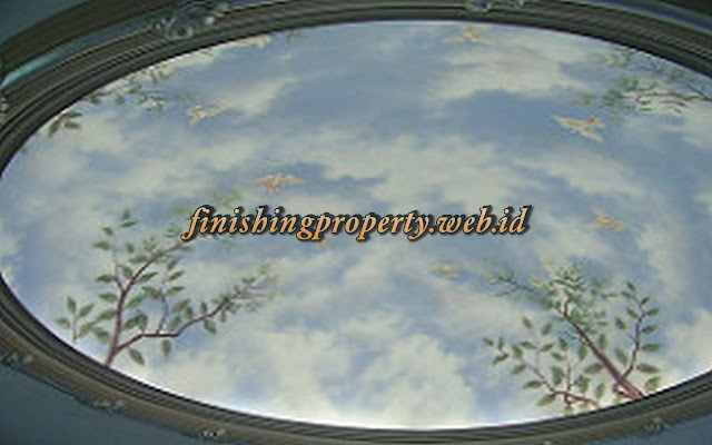 cat motif awan surabaya, jasa pengecatan plafon motif awan di surabaya, tukang cat motif awan surabaya