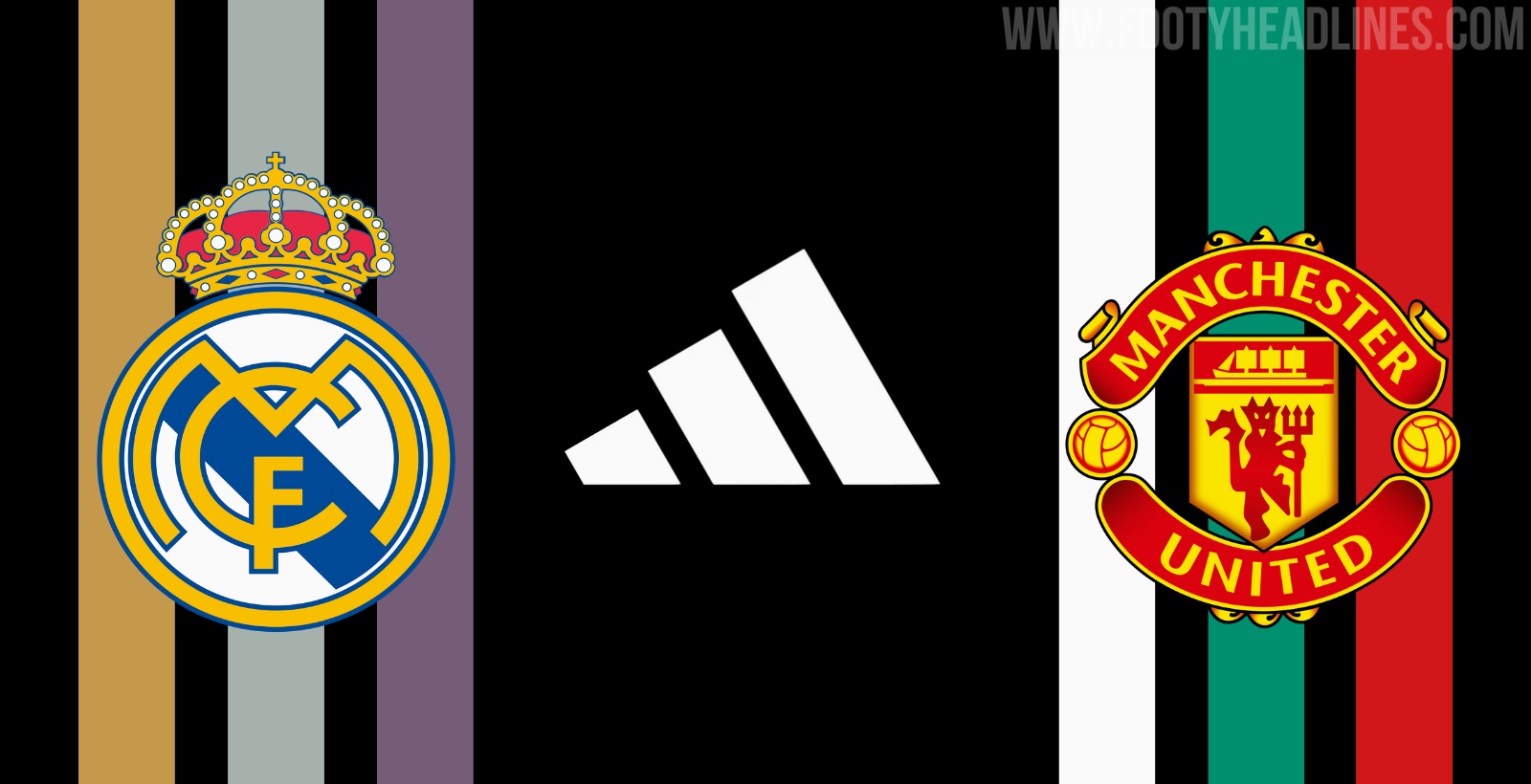 LEAKED: Adidas to Use Tricolor Stripes For Real Madrid and Manchester  United in 23-24 Season - Footy Headlines