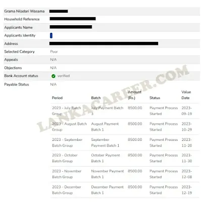 Aswesuma Name List 2023 Payment