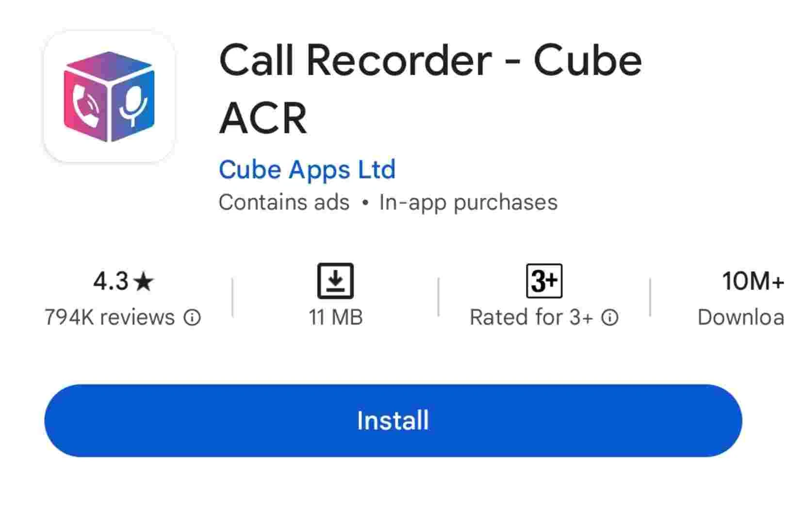 Cube Call Recorder