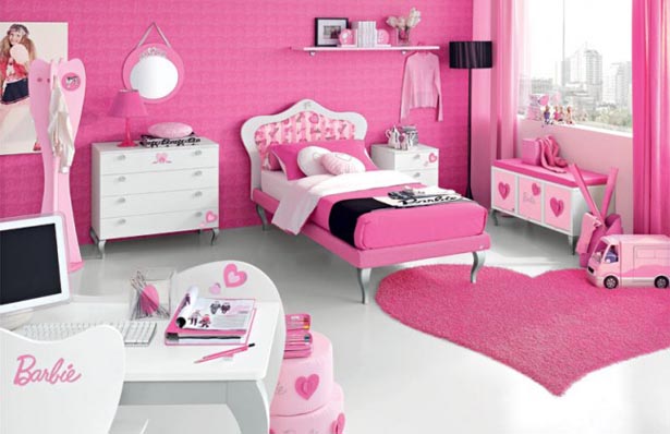 DORMITORIO ROSADO PARA NIÑAS - DORMITORIO DE BARBIE - PINK BEDROOM - BARBIE'S BEDROOM - BARBIE'S BEDROOM