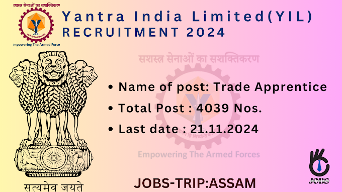 YIL - Recruitment of 4039 Trade Apprentice, Apply Online, Govt jobs 2024