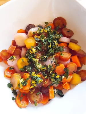 Honeyed Carrots with Citrus-Basil Gremolata