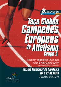 Cartaz da Taça dos Clubes Campeões Europeus em Atletismo - Albufeira 2007