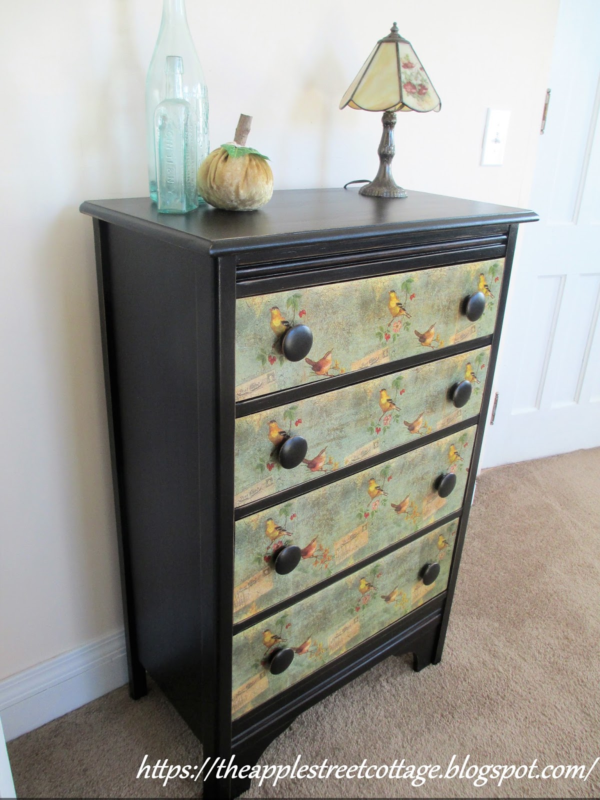 drawers decoupage dresser Decoupage Dresser Drawers How  Napkins! To  With