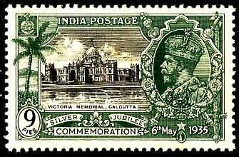 Stamp on Victoria Memorial Calcutta