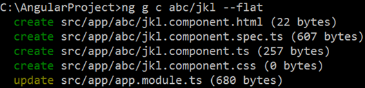 angular cli flat component