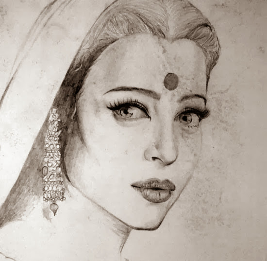 Aishwarya Rai Portrait Colour Derwing HD Wallpaper Free