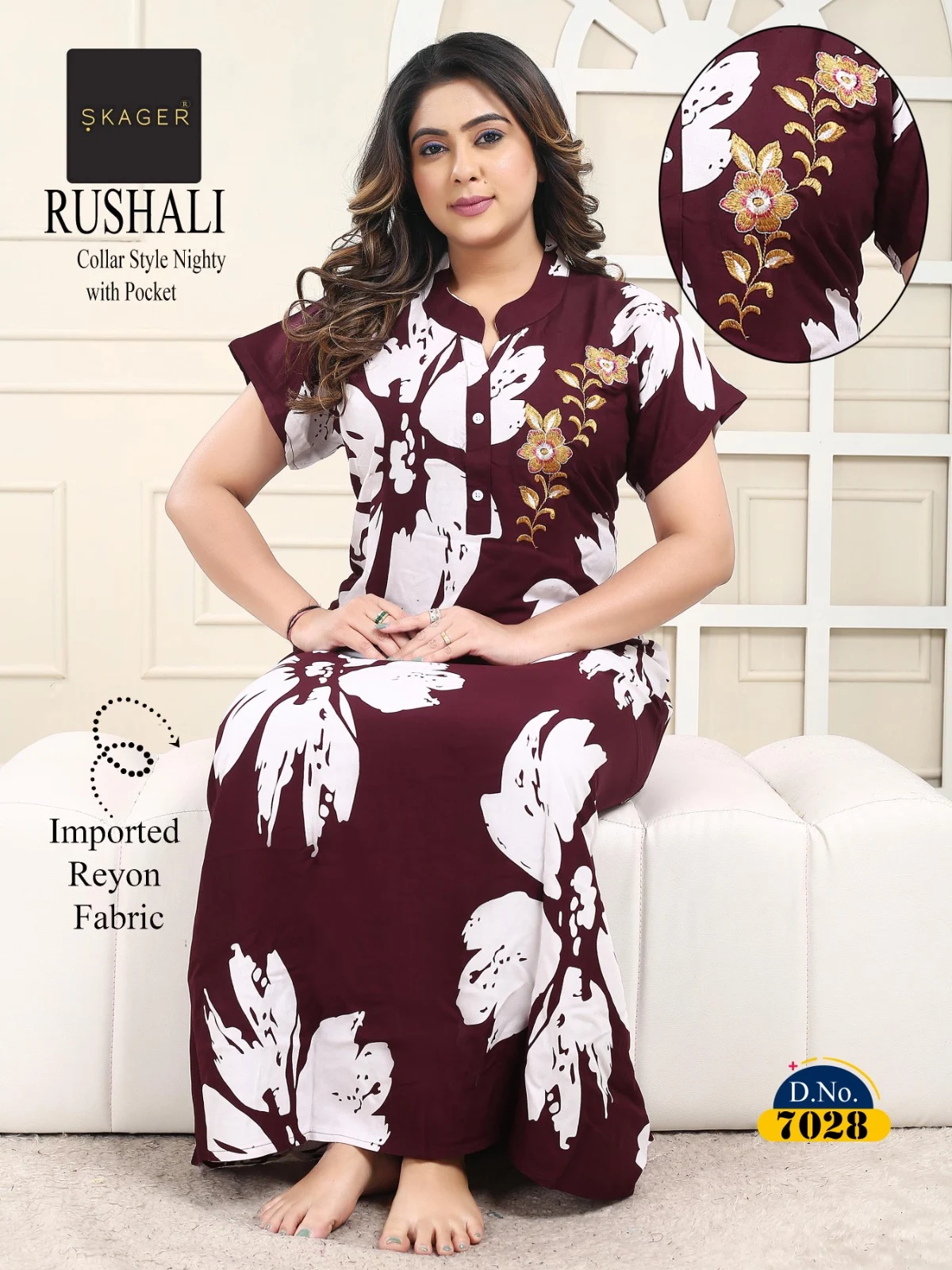 Rushali Skager Imported Night Gowns