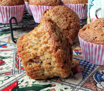 Crunchy Topped Maple Walnut Oatmeal Muffins